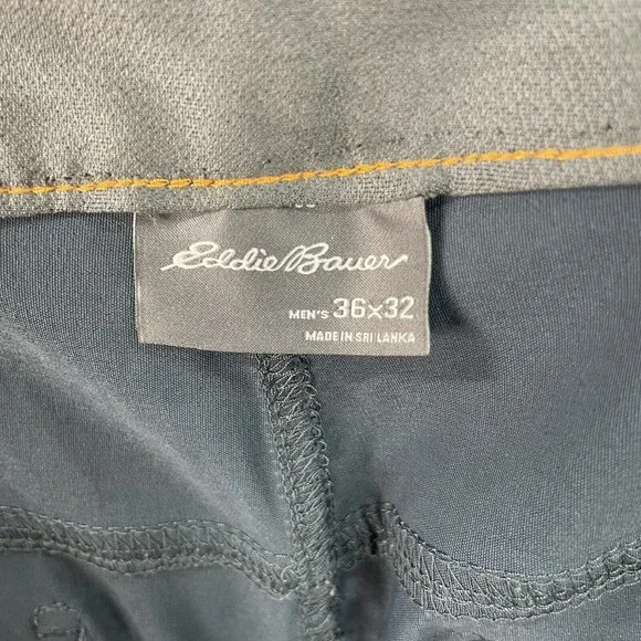 Eddie Bauer Pants Mens 36x32 Blue Gray Outdoors Hiking Nylon Cargo - Picture 4 of 8